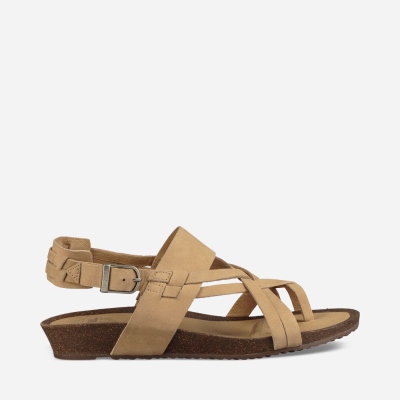 Teva Ysidro Extension - Women's Teva Wedge Sandals - Khaki | India (HLIX45013)